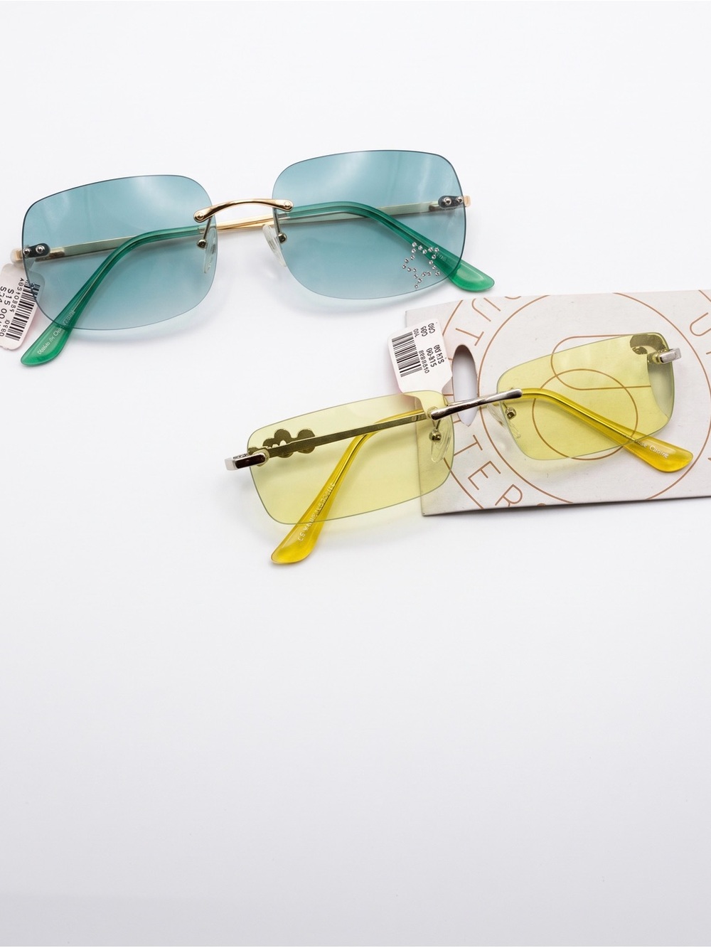 Urban Outfitters Sunglasses Bundle of Two Blue Yellow Rhinestones Y2K NWT